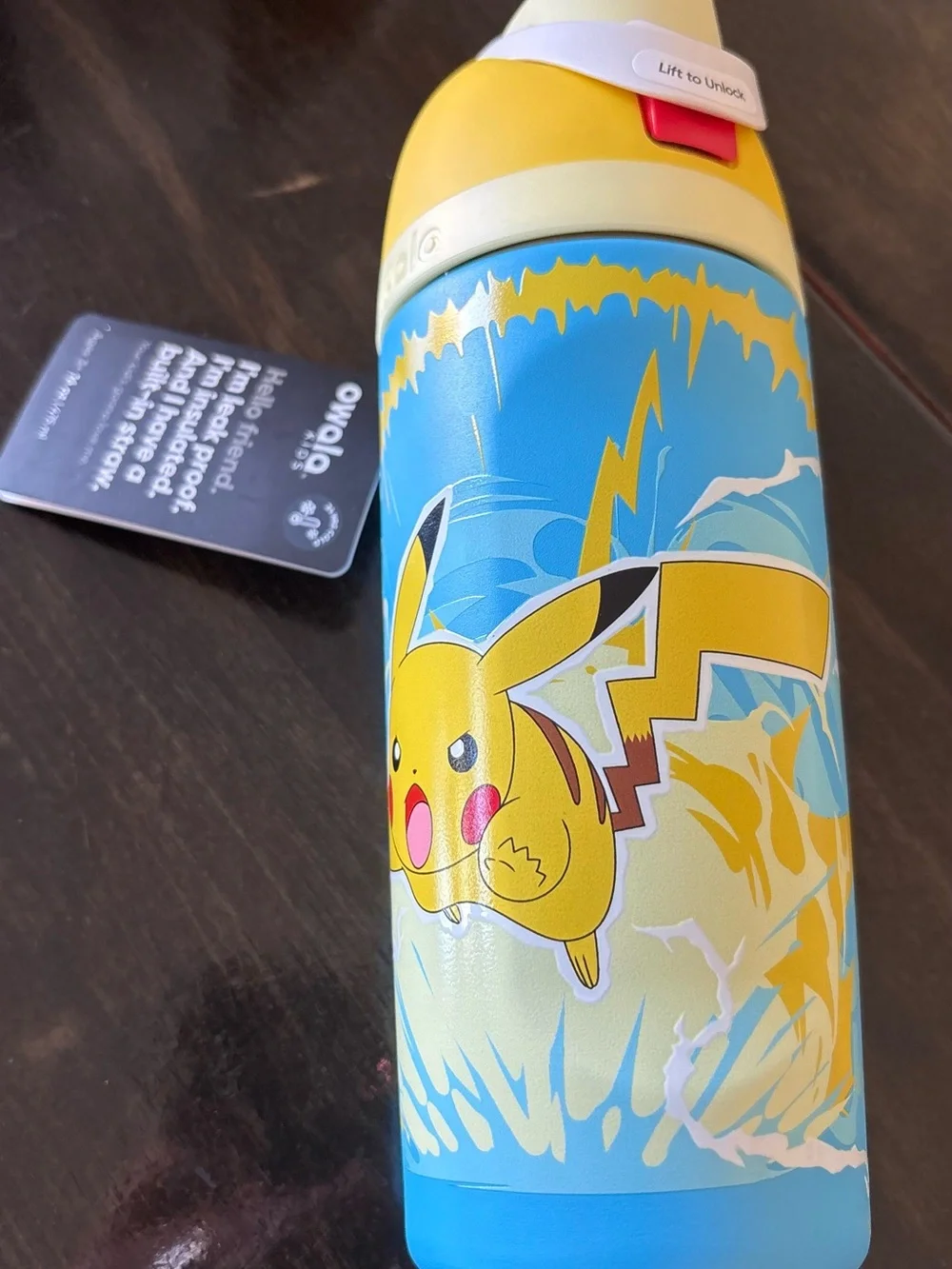 Owlab Pokemon Pikachu Kids Water Bottle - Yellow & Blue